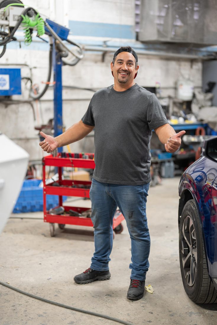 A Precision technician on the shop floor